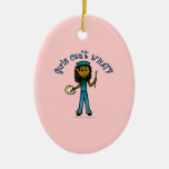 Dark Artist Girl Christmas Tree Ornaments
