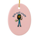 Dark Artist Girl Christmas Tree Ornaments