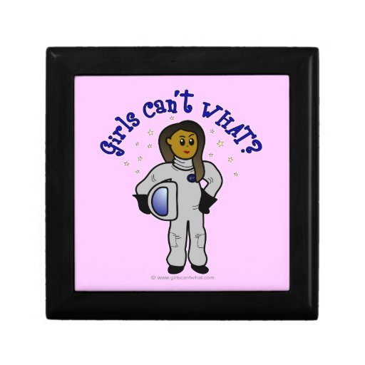 Dark Astronaut Girl Keepsake Box
