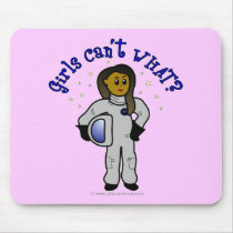 Dark Astronaut Girl Mouse Pad
