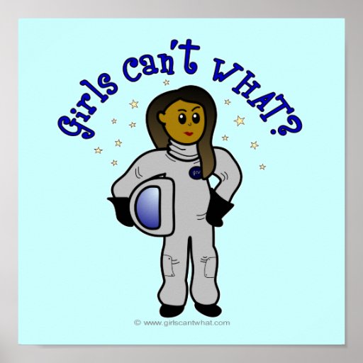 Dark Astronaut Girl Posters