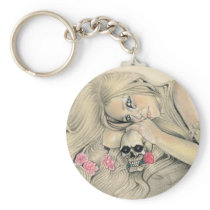 Dark Ballerina Skull Keychain