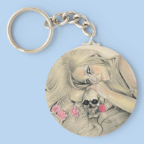 Dark Ballerina Skull Keychain keychains