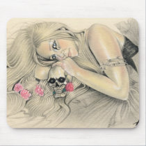 Dark Ballerina Skull Mousepad mousepads