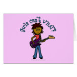 Dark Bass Guitar Girl Cards