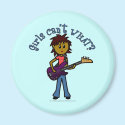 Dark Bass Guitar Girl magnets