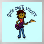 Dark Bass Guitar Girl Posters