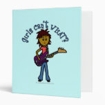 Dark Bass Guitar Girl Vinyl Binders