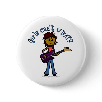 Dark Bass Player Pinback Button