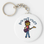 Dark Bass Player Keychain