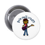Dark Bass Player Pinback Button