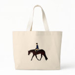 Dark Bay English Pleasure Horse Tote Bags