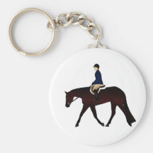 Dark Bay English Pleasure Horse Key Chains