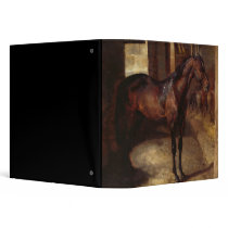 Dark Bay Horse in the stable Binder