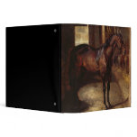 Dark Bay Horse in the stable Binder