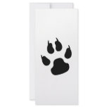 Dark big paw custom rack card