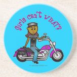 Dark Biker Girl Drink Coasters