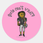 Dark Black Football Stickers