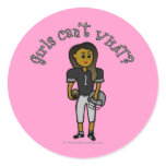 Dark Black Football Stickers