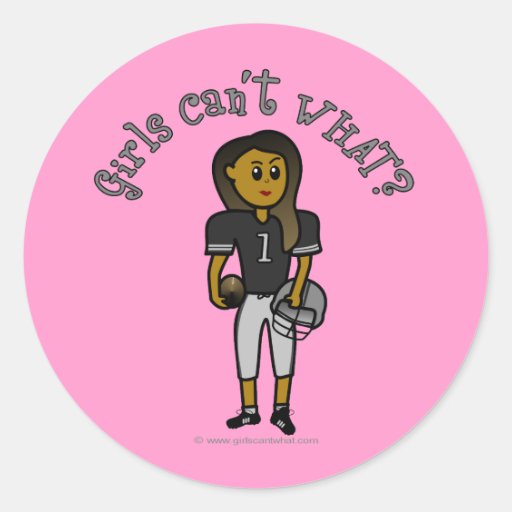 Dark Black Football Stickers