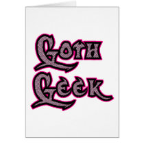 Dark Black/Pink Goth Geek cards