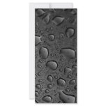 Dark Black Water Droplets Textured Design Personalized Rack Card