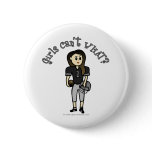 Dark Black Womens Football Buttons