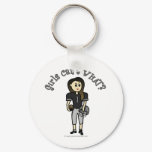 Dark Black Womens Football Keychains
