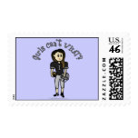 Dark Black Womens Football Stamps