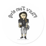 Dark Black Womens Football Stickers