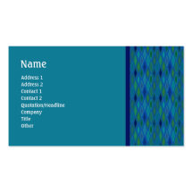 Dark Blue Abstract Diamonds Customizable Biz Cards Business Cards