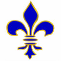 Dark blue and gold fleur de lis t-shirt by 777Images Dark blue and gold fleur de lis t-shirt