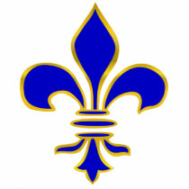 Dark blue and gold fleur de lis t-shirt by 777Images Dark blue and gold fleur de lis t-shirt