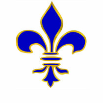 Dark blue and gold fleur de lis t-shirt by 777Images Dark blue and gold fleur de lis t-shirt