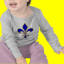 Dark blue  and gold fleur de lis t-shirt t-shirts