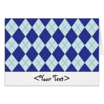 Dark Blue and Light Blue Argyle Pattern Cards