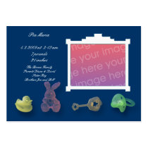 Dark Blue Announcement Cards business cards by BabyAnnouncements Dark Blue Announcement Cards business cards
