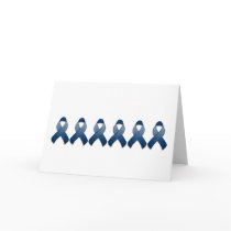 Dark Blue Awareness Ribbon Card by jamieco Dark Blue Awareness Ribbon Card