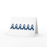 Dark Blue Awareness Ribbon Card