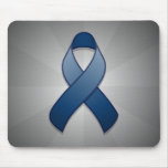 Dark Blue Awareness Ribbon Mousepad