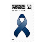 Dark Blue Awareness Ribbon Postage