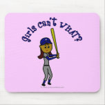 Dark Blue Ball Player Mousepads