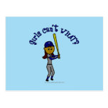 Dark Blue Ball Player Post Card