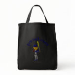 Dark Blue Ball Player Tote Bags