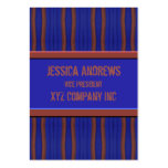Dark blue brown retro distressed  lines business cards