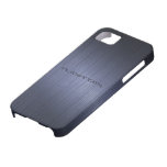 Dark Blue Brushed Aluminum Metal Look-Monogram casemate cases