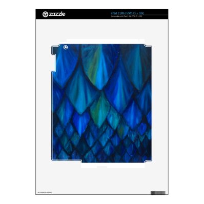 Dark Blue Cave Bat Pattern (dark blue pattern) Skin For iPad 2