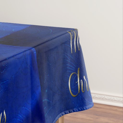 Dark Blue Christmas Tablecloth Zazzle