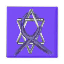 Dark Blue Colon Cancer Survivor Ribbon magnets