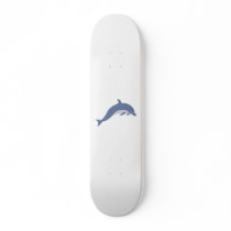 Dark Blue Dolphin Skateboard Deck